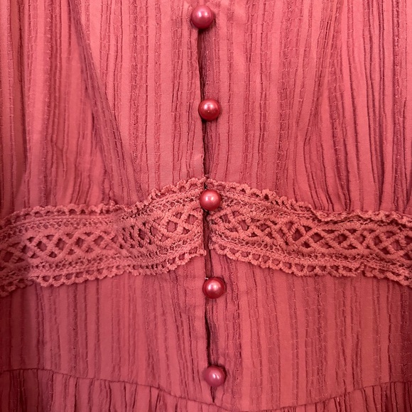 SHEIN Pink Puff Sleeve Maxi Dress - Picture 2 of 3